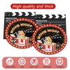 Movie Night Decorations MovieTheme Birthday Paper Plates and Napkins Set Movie Theme Table Covers Movie Night Party Disposable Party Dinnerwares for Movie Theme Party Supplies