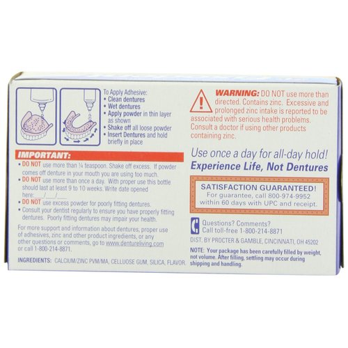 Fixodent Pwd Ex Hold Size 1.6z Fixodent Extra Hold Denture Adhesive Powder