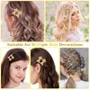6pcs Gold Metal Side Bang Bow Hair Clips for Women, Mini Bows for Hair, Small Hair Bows, Tiny Bows for Hair, Mini Gold Hair Clips, Cute Simple Bow Hairpins Barrettes Fashion Party Hair Accessories