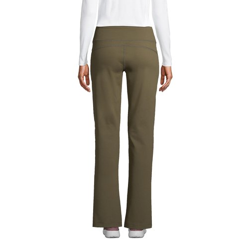 Lands' End Womens Active Yoga Pants Forest Moss Regular Small