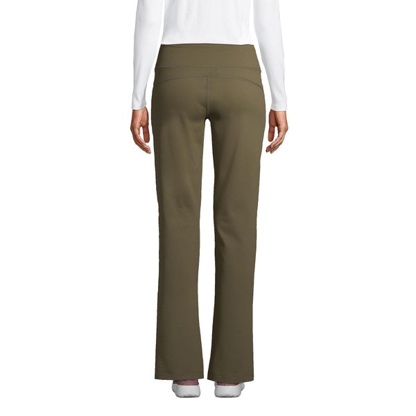 Lands' End Womens Active Yoga Pants Forest Moss Regular Small