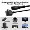 AC Adapter Power Cord 5ft, Super Slim Flat Plug Non Block Design, Figure 8 Power Cable Replacement for Chargers, TV, Xbox, Playstation Series, Power Supply for Small Electronic Gadgets