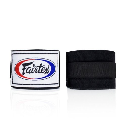 Fairtex HW2 Elastic Cotton Handwraps, 120' and 180" Full Length Hand Wraps-Many Colors (Black, 180")