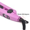 Hair Extensions Tool Kits with Fusion Heat Iron Connector Wand US Plug 50 Pcs Single Hole Heat Shield Guards 10 Pcs Hair Clips 50g Keratin Beads (Pink A Head)
