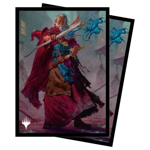 Ultra PRO - Magic: The Gathering Battle for Baldur's Gate, Commander Legend 100ct Card Sleeves (Elminster) - Protect Your Collectible Trading Cards with ChromaFushion Technology