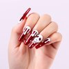 AIMEILI Soak Off U V LED Red Glitter Gel Nail Polish - Heart Break Red (095) 10ml