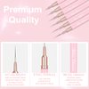 Shince Chance Nail Art Liner Brushes Set, 6Pcs Nail Art Design Brush Pen for Gel Polish Fine Drawing, Small Details Stripping Painting Nail Painting Pens, Acrylic Nail Art Design Tools, Pink