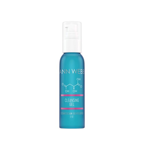 Ann Webb Foaming Cleansing Gel - Non-greasy Exfoliating Cleanser leaves skin Silky. For any skin type. Helps Oily/Blemished skin. 2oz