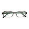 Foster Grant Men's Wes Multifocus Rectangular Reading Glasses, Gunmetal/Transparent, 54 mm + 1.75