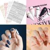 JMEOWIO Letters Nail Art Stickers Decals 8 Sheets Self Adhesive Designer English Alphabet Nail Art Design DIY Nail Decoration for Women Girls