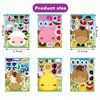 24 PCS Make-a-face Sticker Sheets Make Your Own Farm Animal Mix and Match Sticker Sheets with Sheep, Pigs, Cow and Chickens Kids Party Favor Supplies Craft
