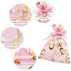SumDirect 100Pcs 3.5x4.7 inch Sheer Pink Drawstring Heart Organza Favor Gift Bags Wedding Party Christmas Jewelry Pouches