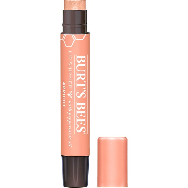 Burt's Bees Lip Balm, Moisturizing Lip Shimmer for Women, for All Day Hydration, with Vitamin E & Coconut Oil, 100% Natural, Apricot, 0.09 Ounce
