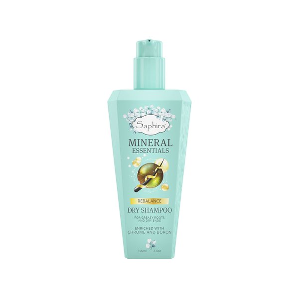 SAPHIRA MINERAL ESSENTIALS Rebalance Dry Shampoo for Greasy Roots and Dry Ends, Revives Hair and Absorbs Oil for a Long-Lasting Blowout, 1 Ounce