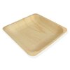 BambooMN - 5.5" x 5.5" x 0.78" Disposable Wood Square Plates/Dishes - 100 Pieces