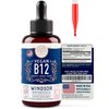 Vegan Vitamin B12 Liquid - Max Strength B12 Vitamins 5000 mcg Methylcobalamin Supplement - Liquid Vitamin B12 Sublingual Drops - Liquid B12 Vitamins Mood, Energy Support - Citrus Flavor B 12, 2oz