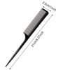 12 Pack Tail Comb Black Styling Comb plastic Anti Static Heat Resistant Tail Comb for All Hair Types, Fine and Wide Tooth Teasing Comb for Men and Women