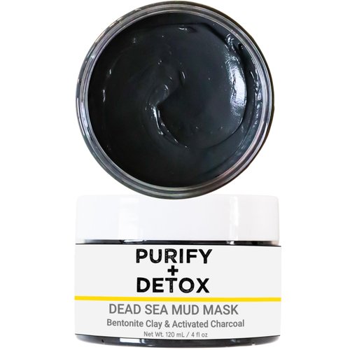 Doppeltree Dead Sea Mud Mask with Bentonite Clay and Activated Charcoal - NO DRYING Facial Mask to Minimize Pore, Clear Blackheads- Great for Armpit Detox too - Formulated in San Francisco
