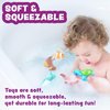 Tub Works® Marine™ Mold Free Bath Toys, 6 Pack | Sealed, No Hole Bath Toys Design Keeps Moisture Out | Soft, Squeezable & Float on Water | Easy-Grip Baby & Toddler Bath Toys | Great Baby Pool Toys