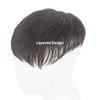 WeKen Short Toupee for Men Hair Topper Wig Clip in Crown Hair Extensions Mens Hair Piece for Covering White Loss Hair Daily Wear