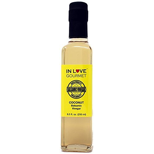 In Love Gourmet Coconut Balsamic Vinegar 250ML/8.5oz Coconut Salad Dressing, Give a Unique Tropical Island Flair to Your Dishes