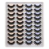 JIMIRE 20 Pairs False Eyelashes 2 Styles Mixed Fluffy Eyelashes Natural Volume Wispy Faux Mink Lashes Pack