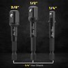 Bates- Impact Socket Adapter Set, 3 PCS, 1/4", 3/8" and 1/2", with Holder, Socket Adapter Set, Impact Socket Adapter, Socket Adapter Set, Socket Adapter for Drill, Impact Driver Socket Adapter
