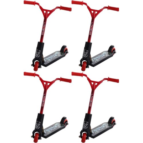 4Pcs Red Mini Finger Scooter, Cute Mini Skateboards Plastic Finger Skateboards Finger Sport Toy Interactive Finger Toys Photography Props, Finger Toy Skateboards, Play Vehicles