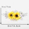 Jeairts Sunflower Bride Wedding Hair Comb Crystal Pearl Bridal Hair Pieces Leaf Side Combs Hair Dress Decorative Hair Accessories for Women and Girls (1-Silver)