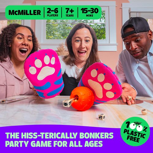 The Cat Mitt Game - Hiss-Terically Fun Party Game for all the Family! Plastic-Free, Eco Board Game, Oven Mitt Game Night, Tabletop, Strategy, Funny Family, Summer, Best Birthday Gift, Meow Meow, Gag,