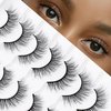 Lashes False Eyelashes Soft Faux Mink False Lashes 15MM False Lashes Chiref Fluffy Curly False Eyelashes 3D 7 Pairs T31-Blossom
