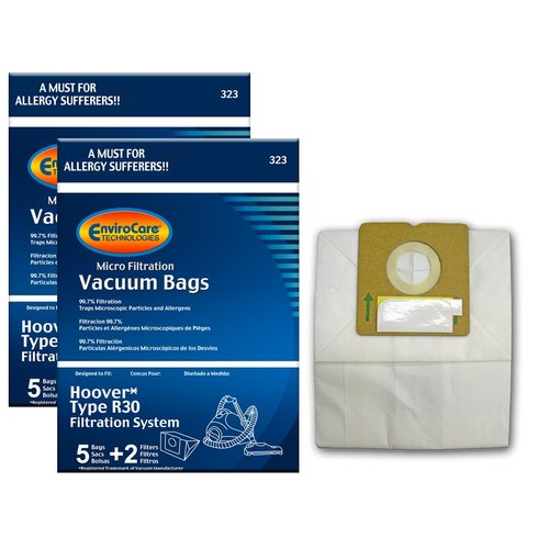 EnviroCare Replacement Micro Filtration Vacuum Cleaner Dust Bags made to fit Hoover R30 Canisters. 10 bags and 4 Filters