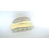 Generic Clear frosted white spotted iridescent hair claw clip