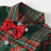 A&J DESIGN Infant Baby Boy Flannel Buffalo Dress Shirt Gentlemen Tartan Bodysuit Long Sleeve One Piece Formal Rompers 3-6 Months Plaid Green