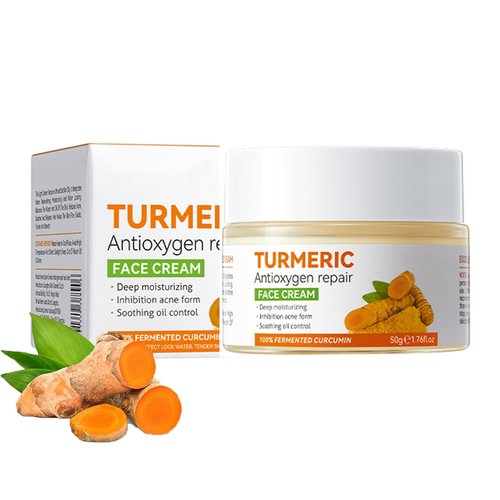 Grospe Turmeric Face Cream, Natural Turmeric Skin Facial Moisturizer, Turmeric Cleanses Skin, Hydrating with Organic Ingredients Anti-Aging Facial Cream, Normal, Dry, Oily & Combination Skin