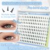 Bottom Lashes 162Pcs Pre Glued Eyelashes clusters Self Adhesive Lashes 6mm Bottom Lash Clusters No Glue Lashes Manga Lash Cluster Wispy Bottom Lash Extensions Press on Lashes Individual Lash Clusters
