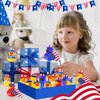 24 Pcs Patriotic Rubber Ducks, 4th of July Jeep Ducks for Ducking, Bulk Ducks for Jeeps Fourth of July Independence Day Gifts Party Favors Bath Water Pool Toys Birthday Gifts Classroom Prizes for Kids