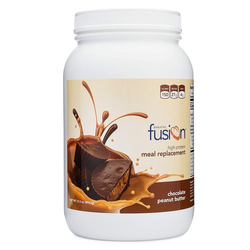 Bariatric Fusion Chocolate Peanut Butter Meal Replacement 27g Protein Powder, 21 Serving Tub for Bariatric Surgery Patients Including Gastric Bypass and Sleeve Gastrectomy - No Gluten, Aspartame or Sugar