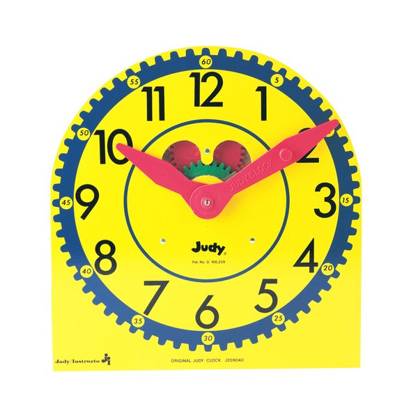 Carson Dellosa Judy Clock Telling Time Clock, 13.5" x 13" Telling Time Teaching Clocks for Kids, Kindergarten, 1st Grade, 2nd Grade, 3rd Grade Telling Time Manipulatives