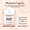 AZUREBEAUTY Dip Powder - Nude Shimmer Color 2Oz/56g, Shiny Nude Kin Tones Neutral Dipping Powder Crystal French Nail Art Starter Manicure Salon DIY Home Gift