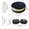 Fashion Eyecare 4-in-1 Lightweight Portable Contact Lens case kit with mirror,travel solution Includes Contact Lens Remover Tool with Bottle and Tweezers(White+Black)