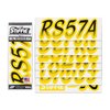 STIFFIE Whipline Black/Yellow 3" Alpha-Numeric Registration Identification Numbers Stickers Decals for Boats & Personal Watercraft