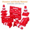 TOYANDONA 12pcs Construction Traffic Sign Set, Mini Traffic Cones Traffic Barricade Signs Toy Plastic Road Street Signs Toys for Kids Cone Construction Theme Party Favors