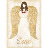 Tree-Free Greetings Christmas Cards and Envelopes, Holiday Card Set, 5 x 7 Inch Cards, Holiday Box Set of 10, Christmas Angel, (HB93390)