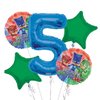 PJ Masks Balloon Bouquet 5th Birthday 5 pcs - Party Supplies