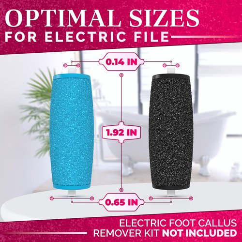 11Pcs Replacement Rollers for Electric Callus Remover for Feet - 7 Extra Coarse and 4 Regular Coarse Foot Callus Remover Tool Calloused Feet Remover Tool - Foot Buffer Electric Foot Callus Remover