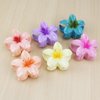 Aacehlh 6 Pcs Flower Hair Claw Clips, 3.1 inch Hawaiian Plumeria Hair Clips, Summer Beach Essentials Hair Accessories for Women (Plumeria)