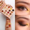 VavaSans Sunset Blvd Eyeshadow Palette 16 Colors Brown Nude Earth Tone Matte Glitter Shimmer Eye Shadow Long Lasting High Pigmented Blendable Smokey Eyeshadow Powder Makeup