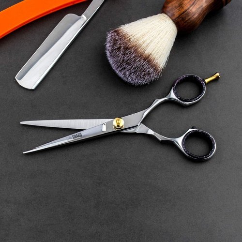 Professional Hair Cutting Scissors For Men Hair scissors Sharp Blades Hairdressing Barber Scissors - Barber Shears Stainless Steel 6.5" for Hairdresser Salon Barbers and Home