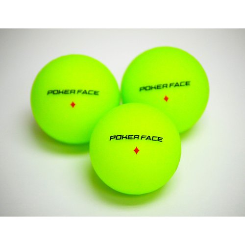Poker Face M - Premium Matte Finish Color Distance Golf Balls (Yellow Green)
